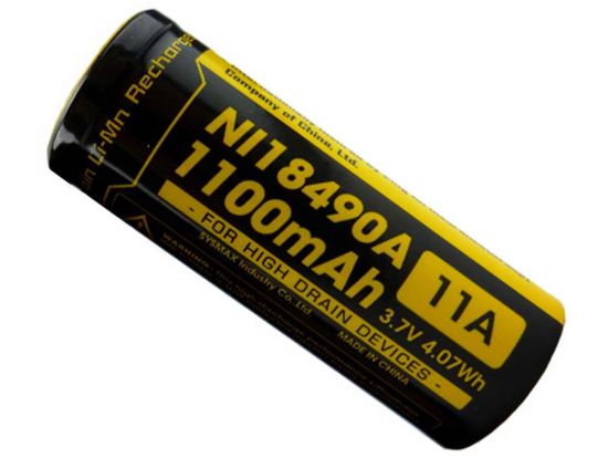 Аккумулятор литиевый Li-Ion IMR 18490 Nitecore 3.7V (1100mAh)